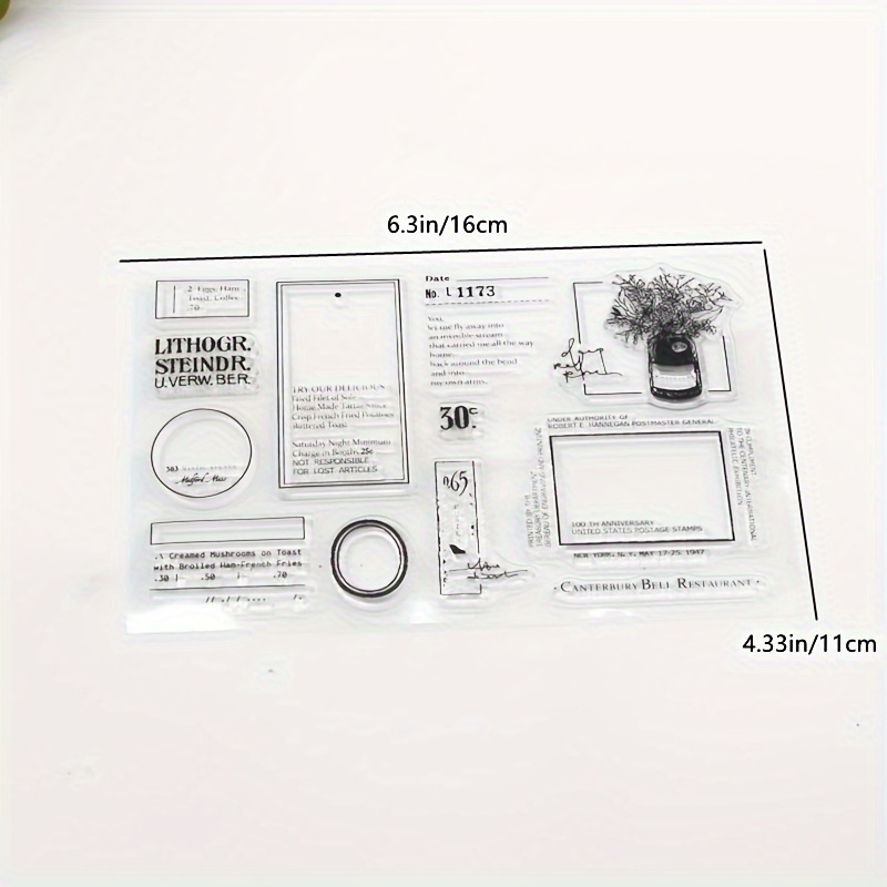 Transparent Rubber Seal Stamps Retro Rubber Clear Stamp For - Temu