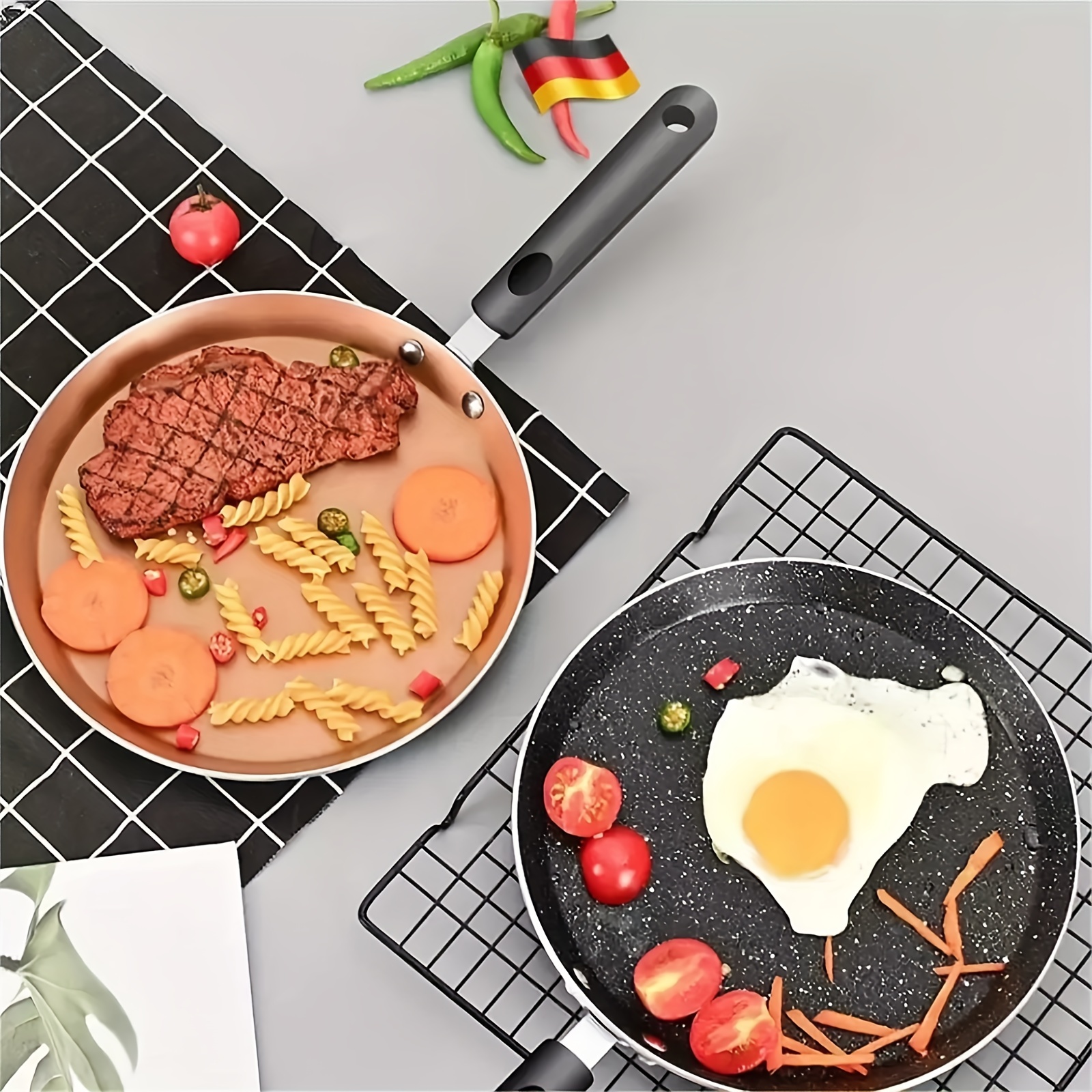 Pan Crepe Pancake Pan Nonstick Frying Pot with Wooden Handle Omelet  Saucepan Cooking Steak Pan Kitchenware Induction Crepe Maker