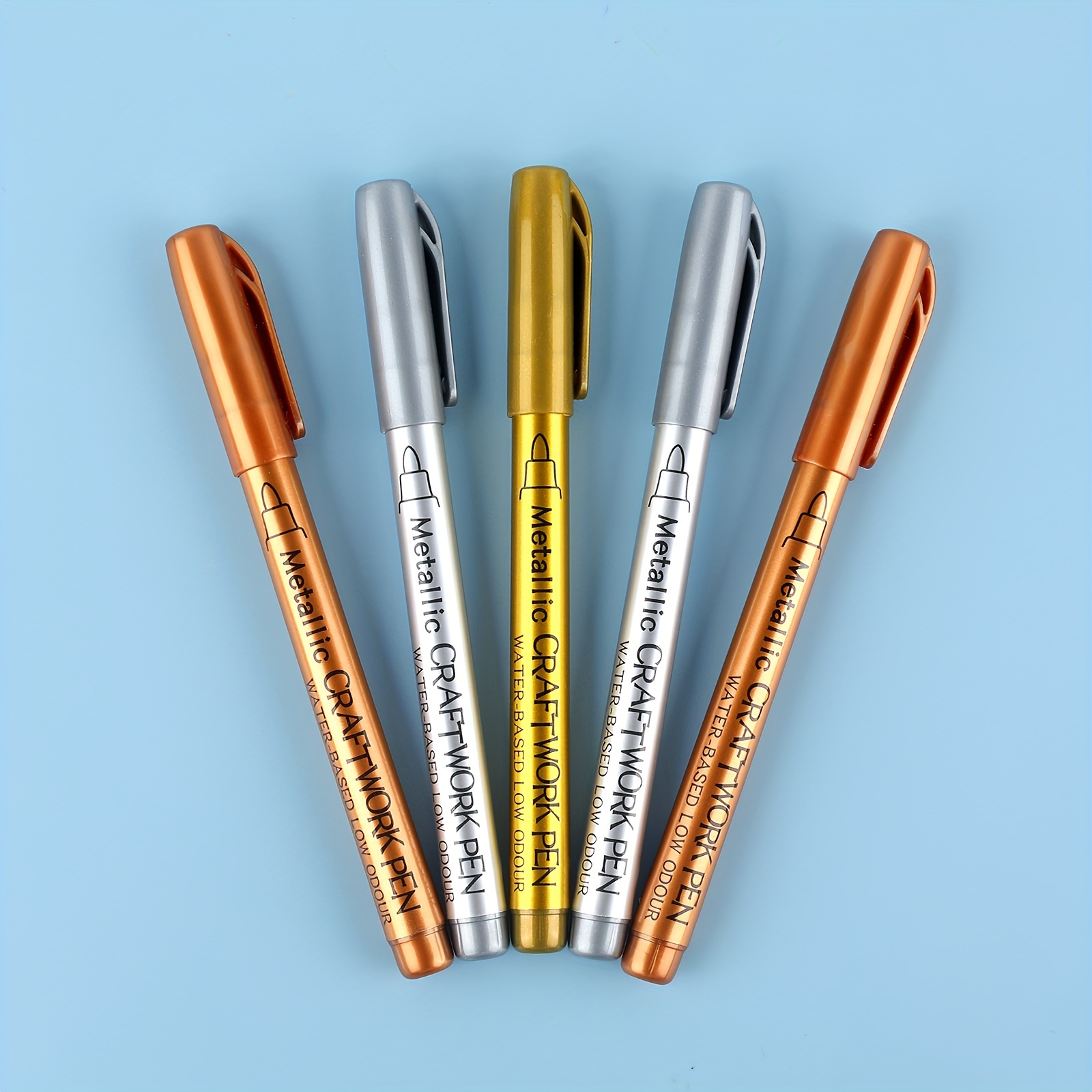 Plastic Pens Golden Silvery Craft Pens Signature Pens Metal - Temu
