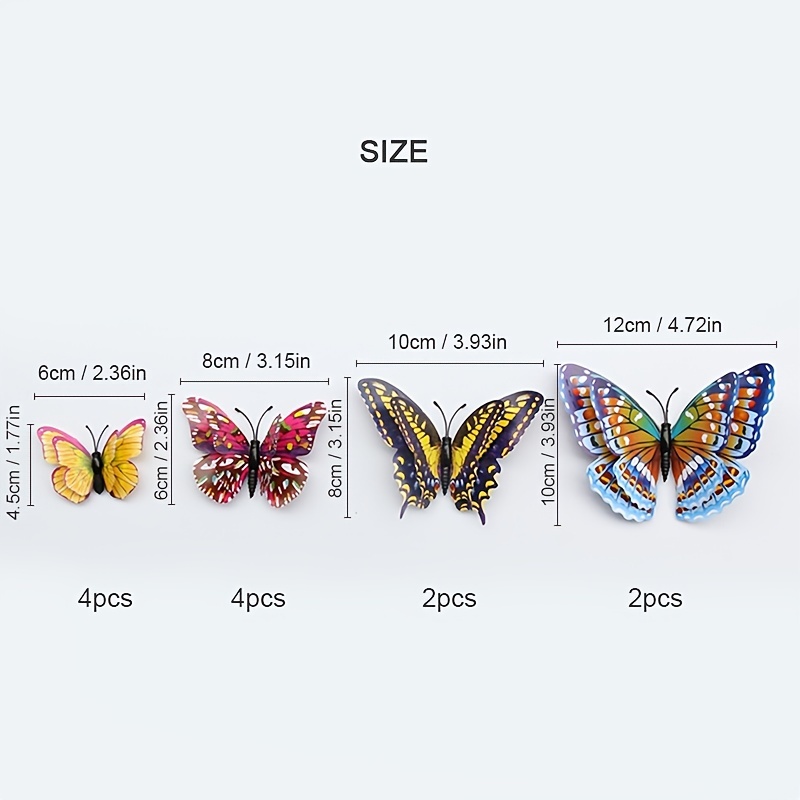 Light Up Your Home With 3d Butterfly Wall Stickers Creative - Temu