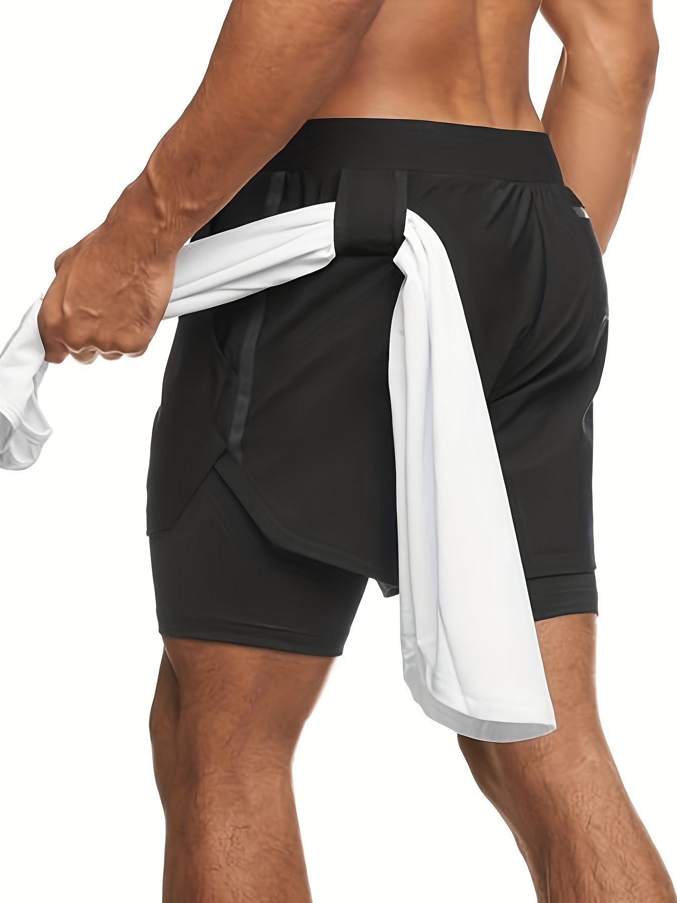 Men'S Quick-Dry Shorts for Sports, Running, And Marathons, Designed for Short Sprints And American-Style Workouts, Featuring a Liner And a Length That Doesn'T Go Past The Knees