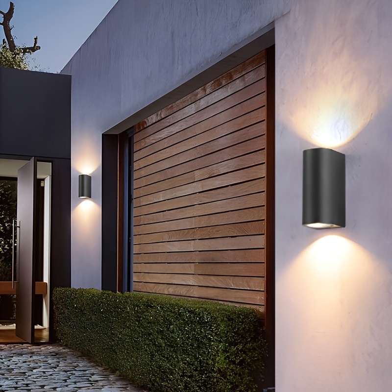 SUNMEIYI 屋外防水ウォールライト 1 個、6 ワット 12 ワット上下照明外壁ランプ、モダンな LED  エクステリアライト、廊下装飾背景壁ランプ/暖かい光