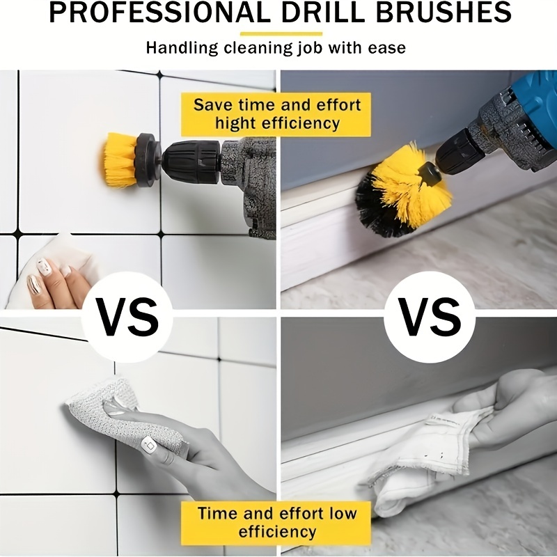 Drill Brush for Car Wash and Bathroom Cleaning Kitchen Cleaning