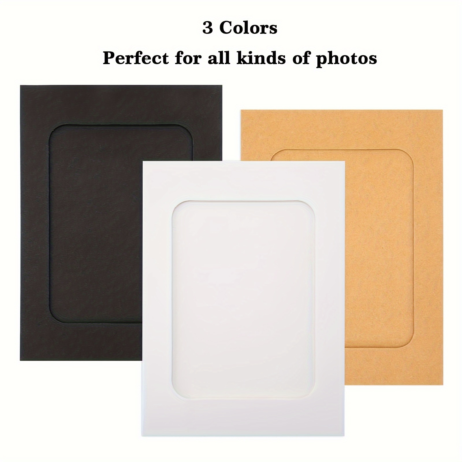 Black Paper Photo Frame Paper Picture Frames Diy Cardboard - Temu