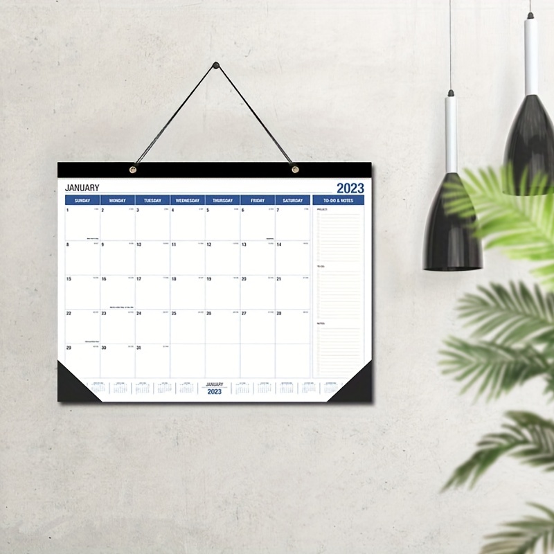 Large Wall Calendar 18 Months 17x22 Inches with Hanging Rope