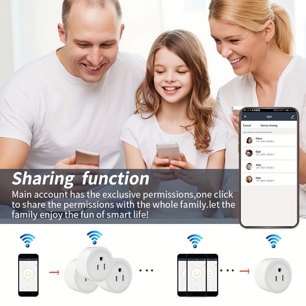 Smart Home Surge Protector: Wireless Wifi Smart Plug Power - Temu