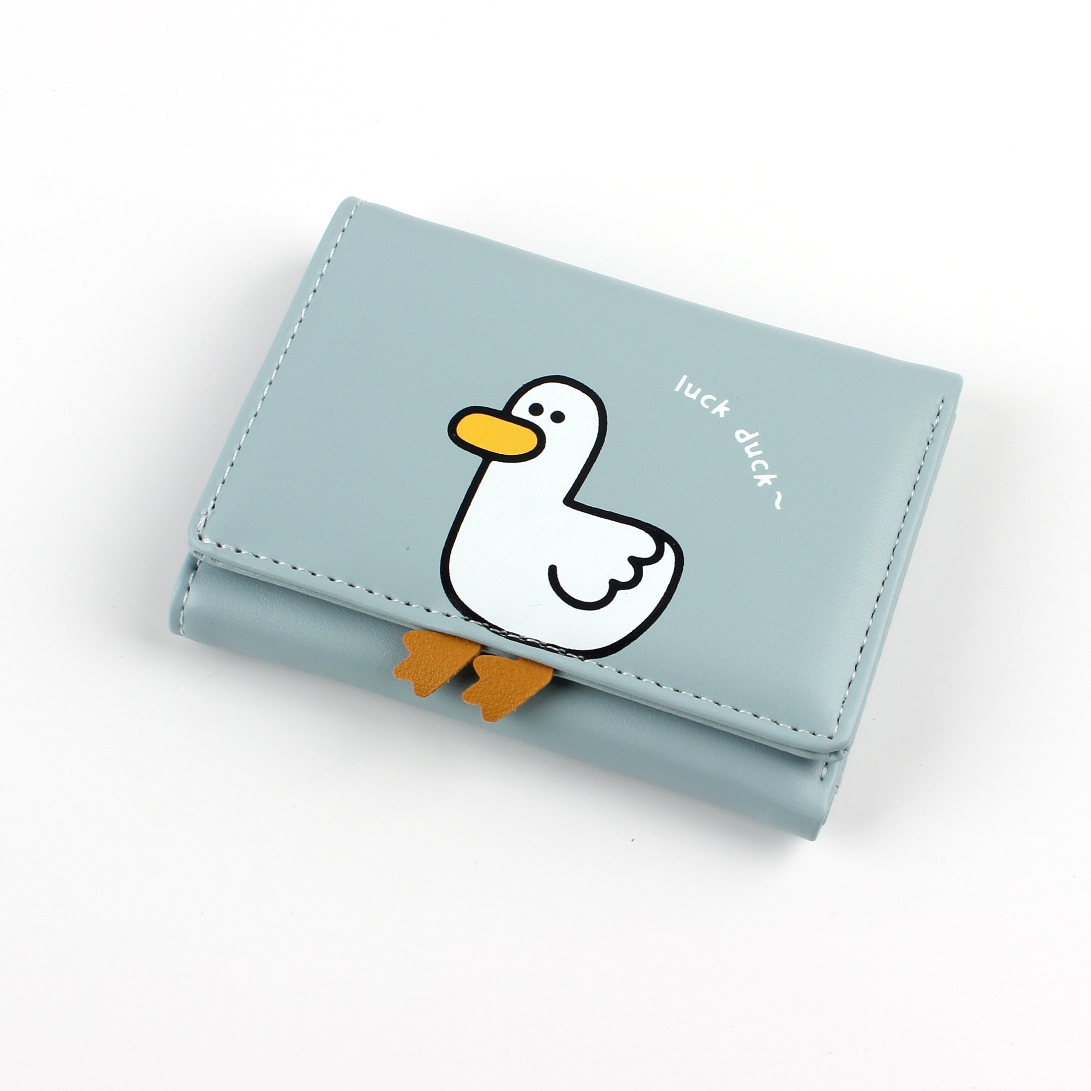 Cute Cartoon Cinnamoroll Small Wallet Short Ladies Girls Purses Pu Leather Trifold Wallets Women Money Bag