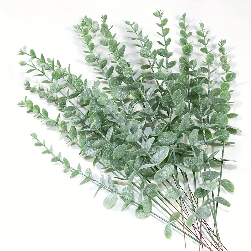 Fake Eucalyptus Stems Decor Artificial Eucalyptus Leaves - Temu