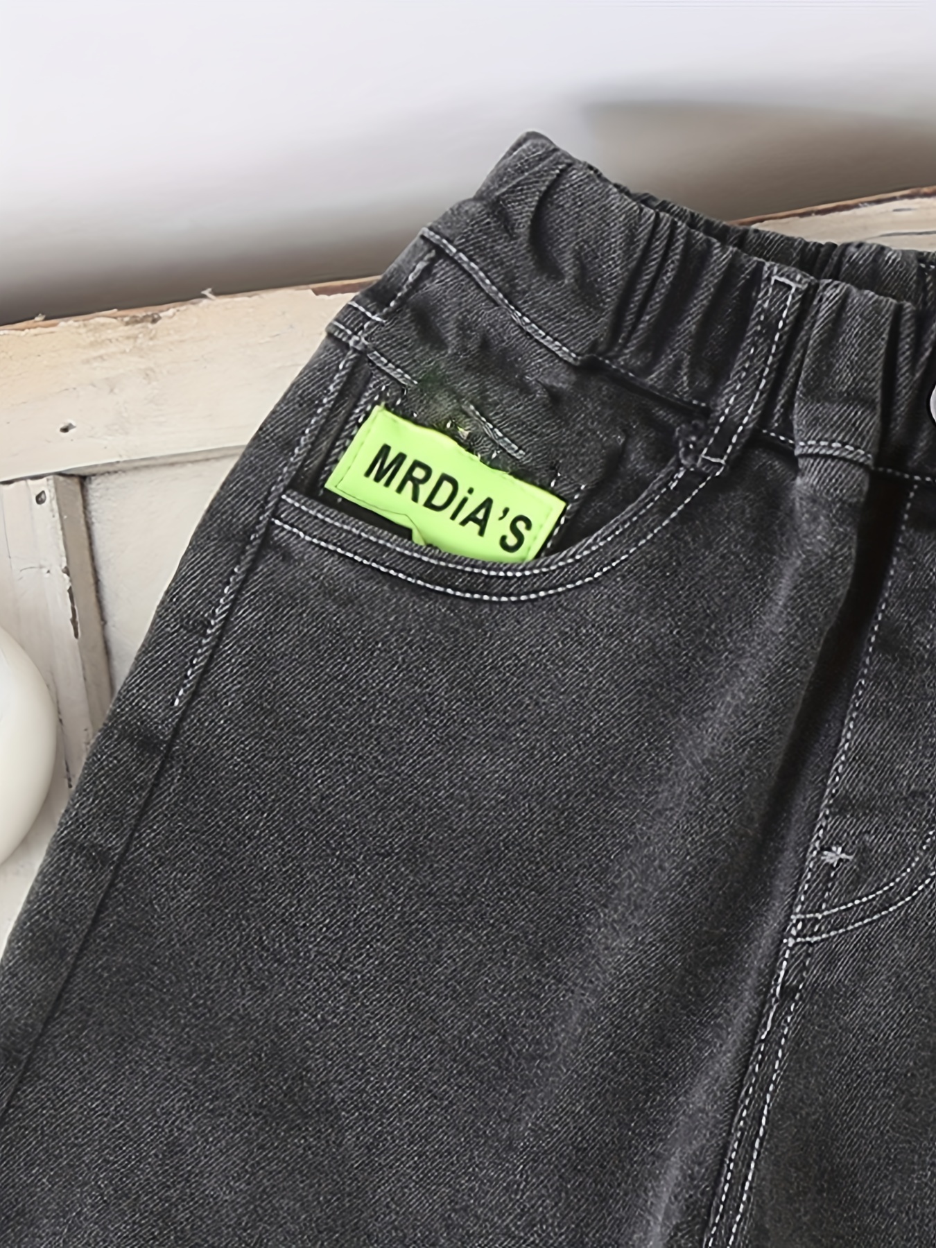 Boys Letter Pattern Denim Pants Kids Clothing Spring Autumn