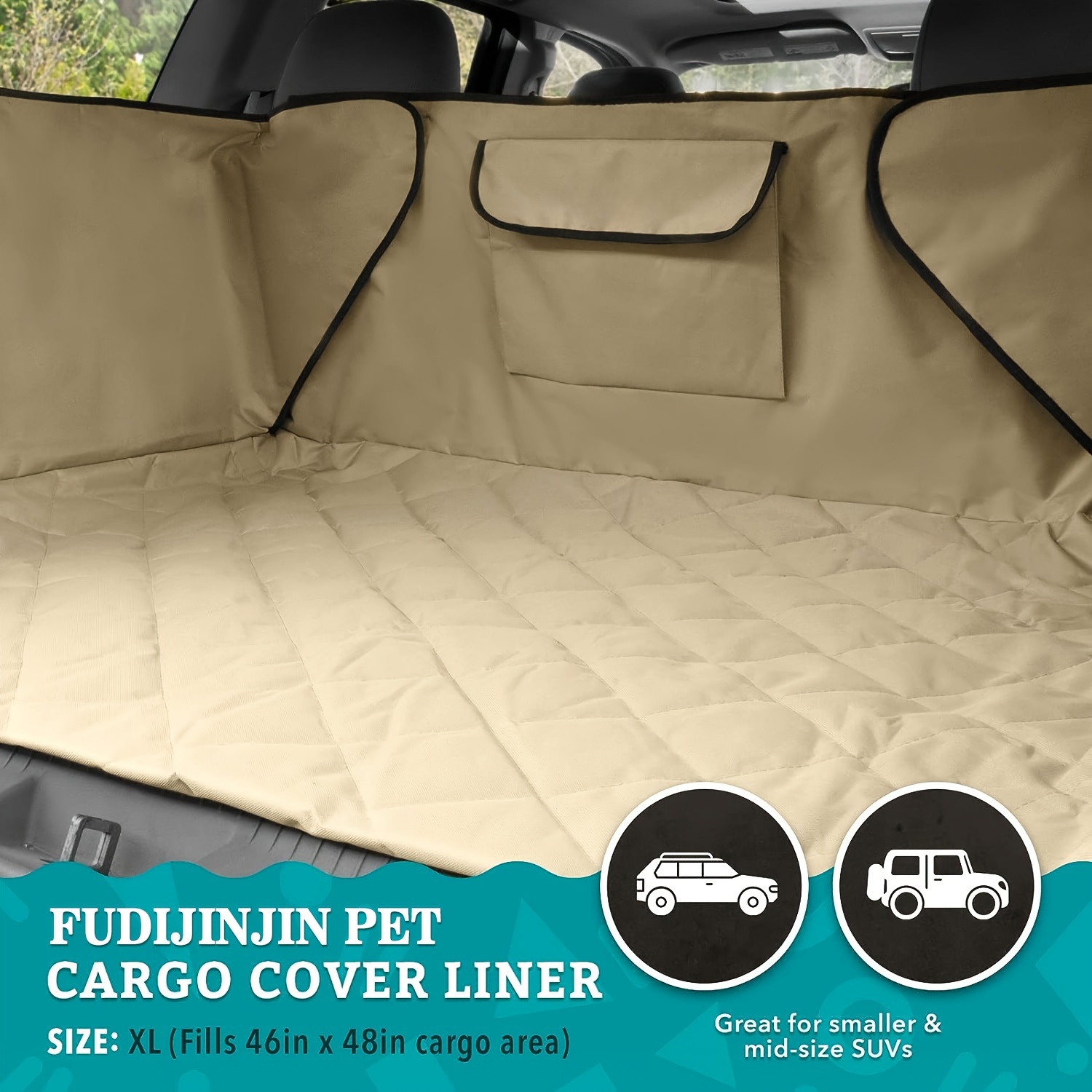 Waterproof Quilted Padded Dog Pet Mat Car Boot Liner & Bumper Protector