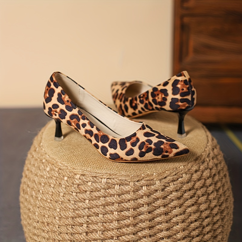 Tacones Aguja Estampado Leopardo Mujer Elegantes Zapatos - Temu Chile