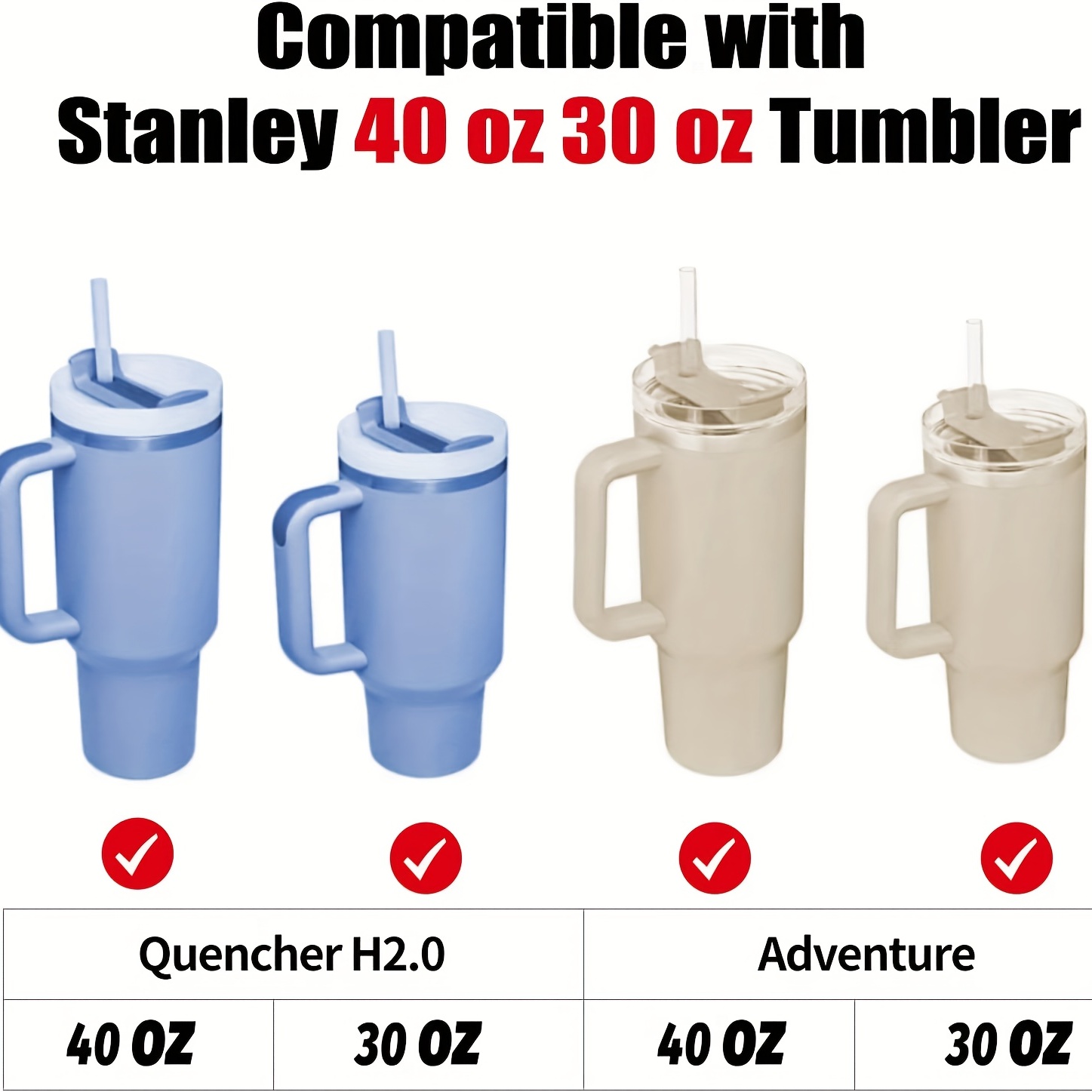 4 Set Spill Stopper For Stanley 40 Oz 30 Oz Tumbler, Leak Stopper