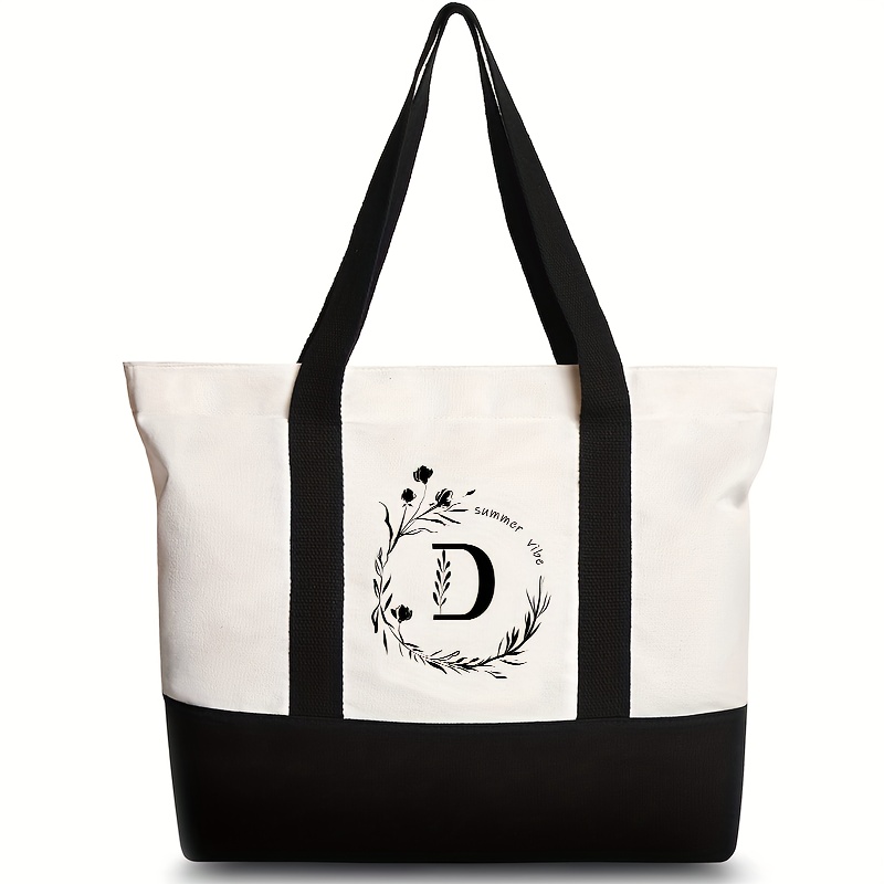 Blank Canvas Tote Bags Zipper  Blank Canvas Cotton Tote Bags