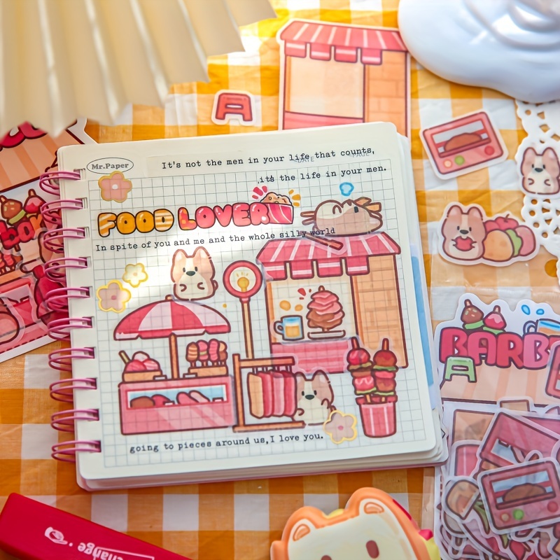 40 Pcs/set Snack Shop Series Decorative cute Stationery PVC