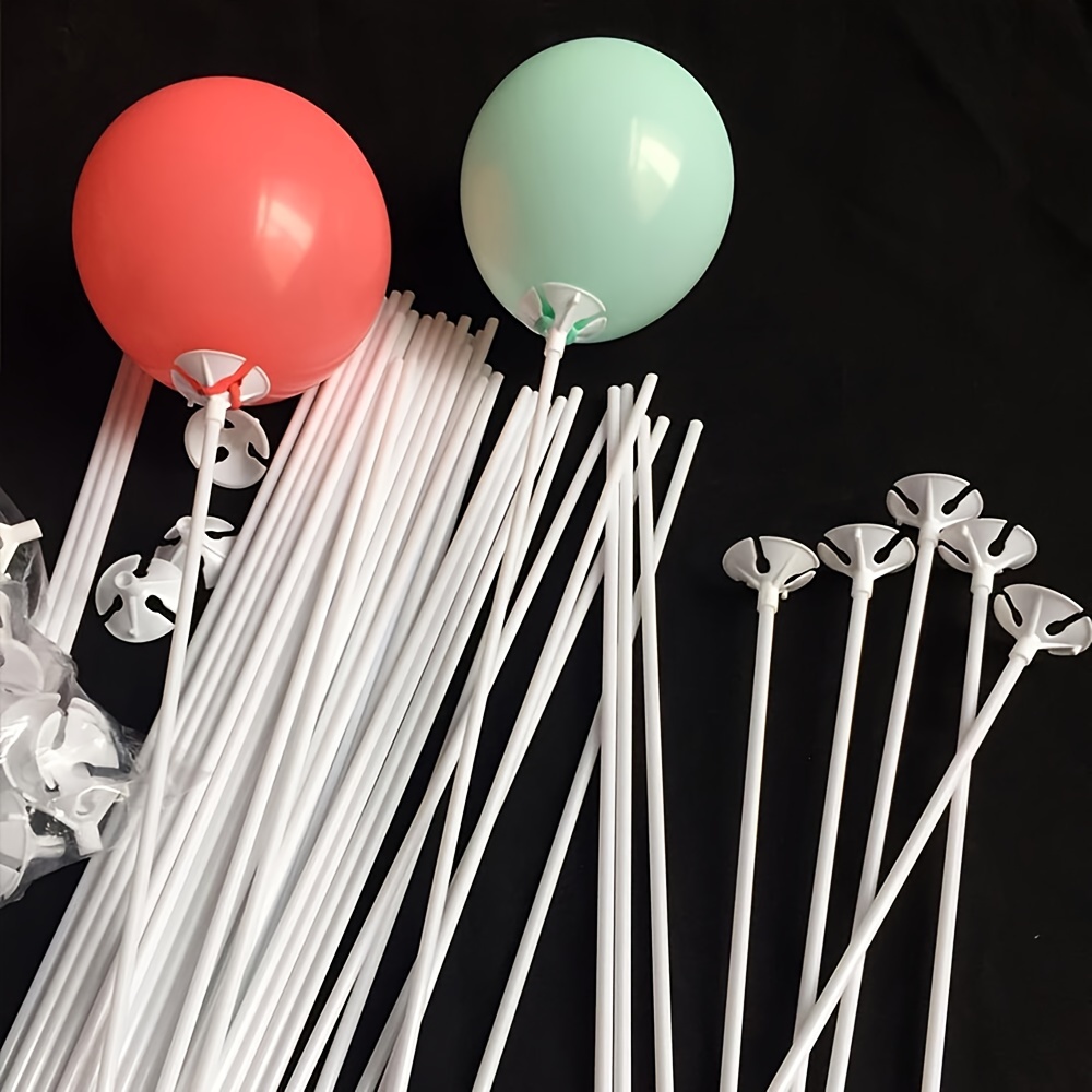 300 Pcs Plastic Balloon Sticks with Cups, Reusable Balloon Stand Balloon  Sticks with Base Wedding Balloon Holder Sticks for Birthday Party Wedding