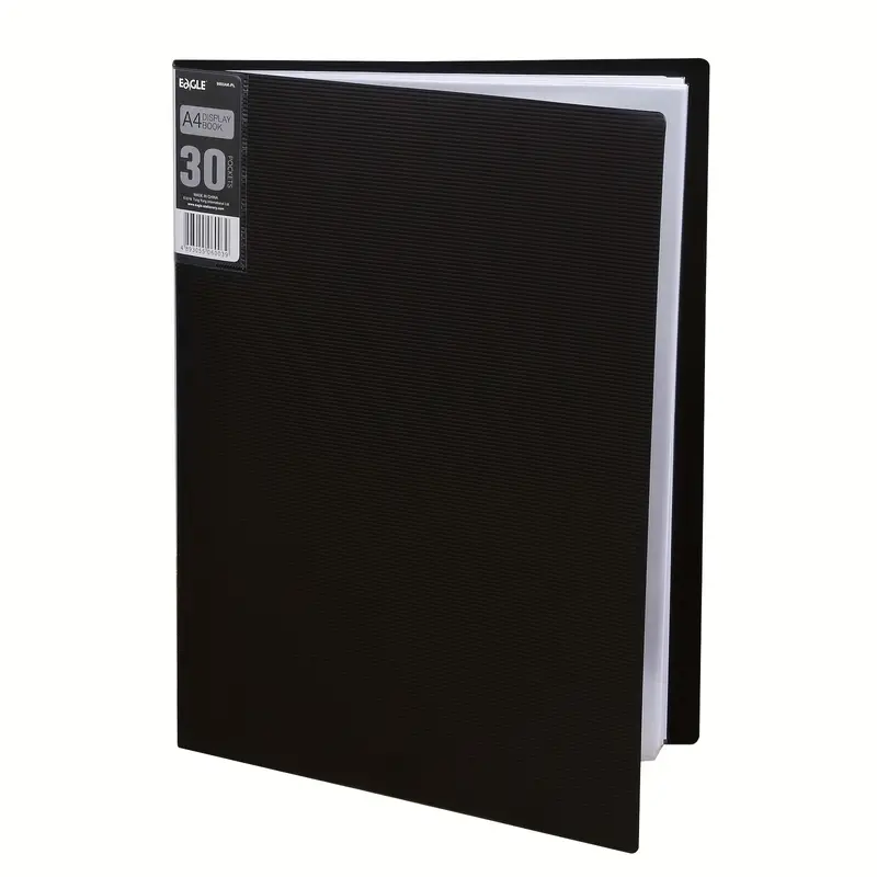 1pc Folder With Plastic Sleeves 30-Pocket(8.7x11.9), Portfolio Folder,  Display Book For Artwork, Photo And Document