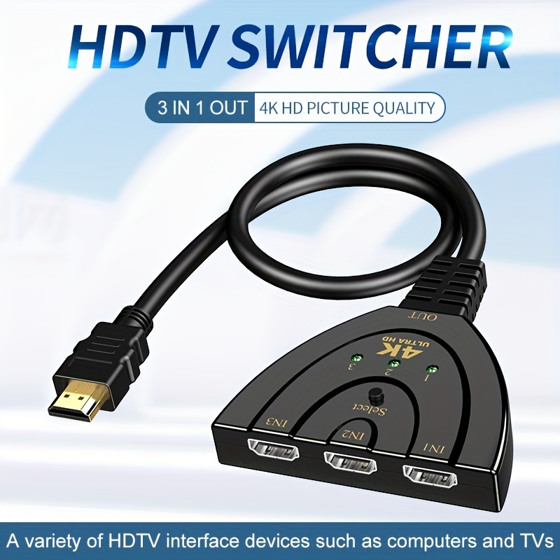 Multi Out Adapter Flat HDMI Male To 3 RCA Adapter VGA Cord Video