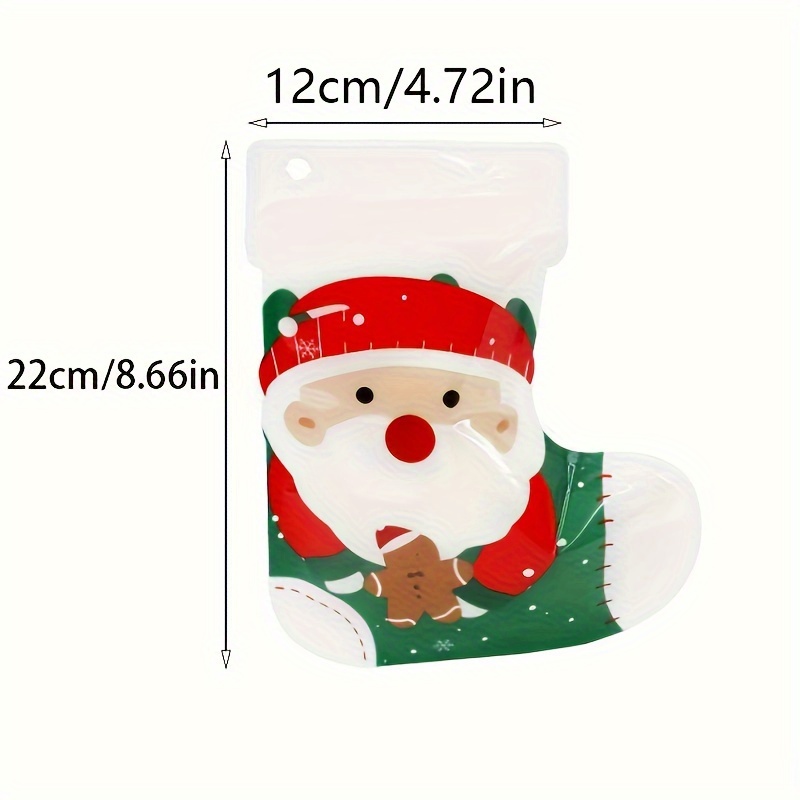 Christmas Stocking Gift Bags, Cute Cartoon Ziplock Bags, Cookie Candy  Creative Gift Bags, Perfect Christmas Party Gift Bags - Temu