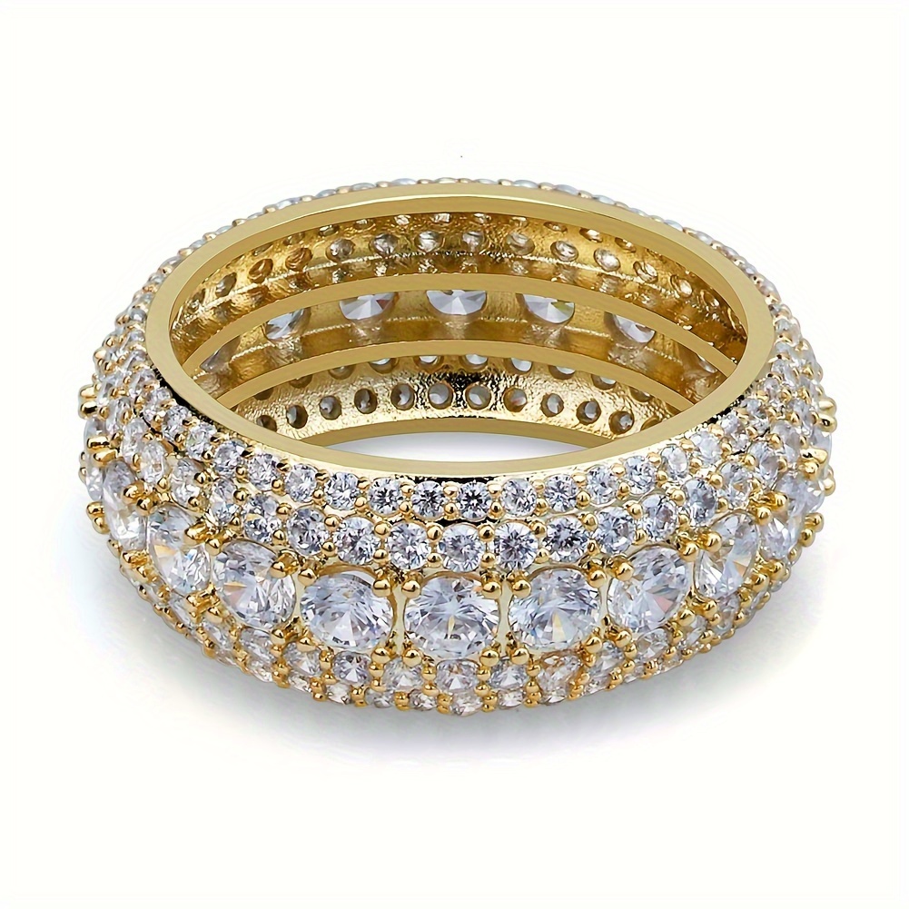 Bague Homme Hip-hop - Pierre Principale Moissanite Bleue 2 Ct (tanzanite), Plaqué Or Blanc 14k