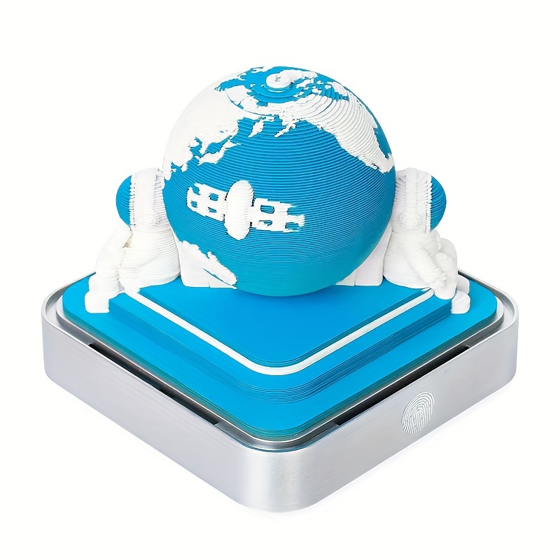 Calendrier 3D - 2024 - Terre - Globe - Bloc-notes 3D avec Siècle