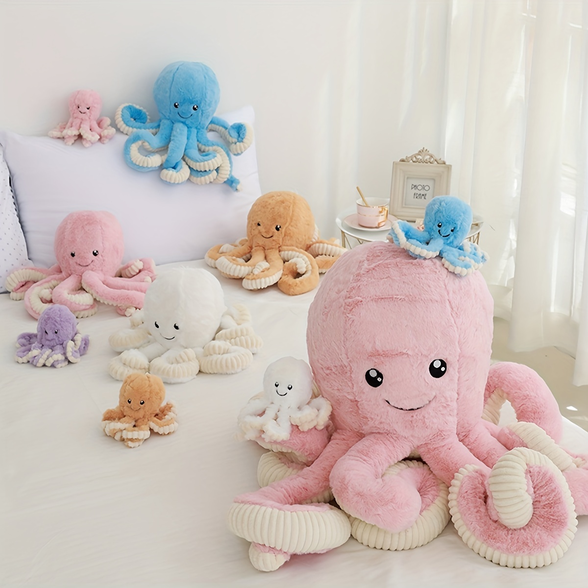 Peluche Pieuvre Doudou Bleu - Octopus & Enfant