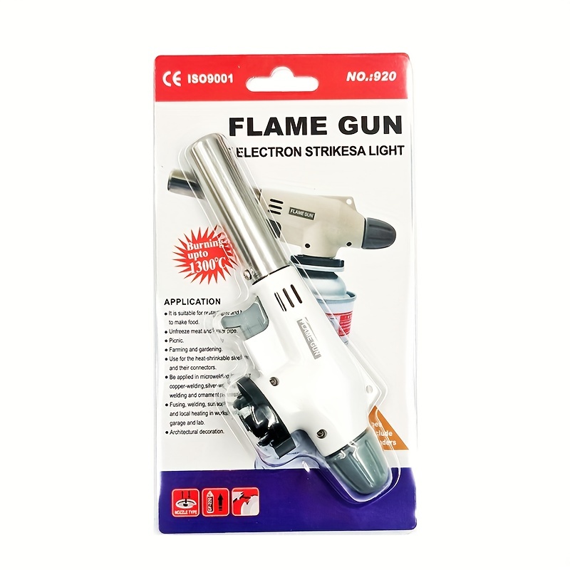 1pc Multifunctional Gas Torch Gun Flamethrower For BBQ Camping & Outdoor  Hiking (Gas And Burning Oil Not Included)