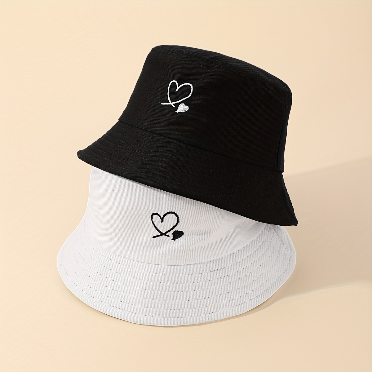 Mens Double Love Embroidered Outfit With Bucket Hat, Shop Now For  Limited-time Deals
