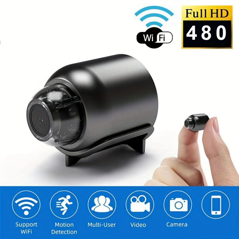 Cámara USB inalámbrica más pequeña, cámara de seguridad remota HD1080P  WiFi, cámara de vigilancia portátil HDVdeo con visión nocturna mejorada