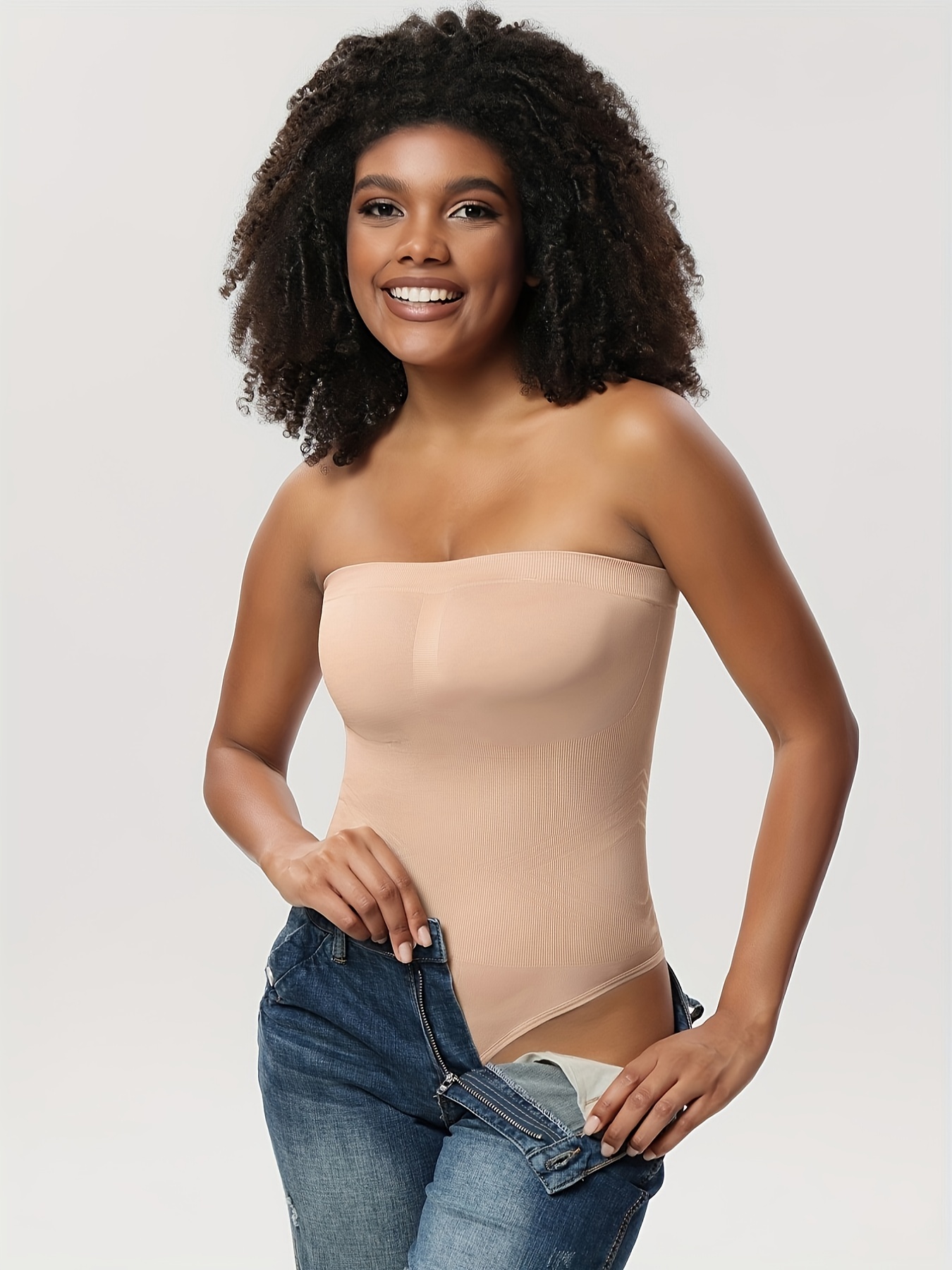Seamless Solid Shaping Bodysuit Tummy Control Slimming - Temu Australia