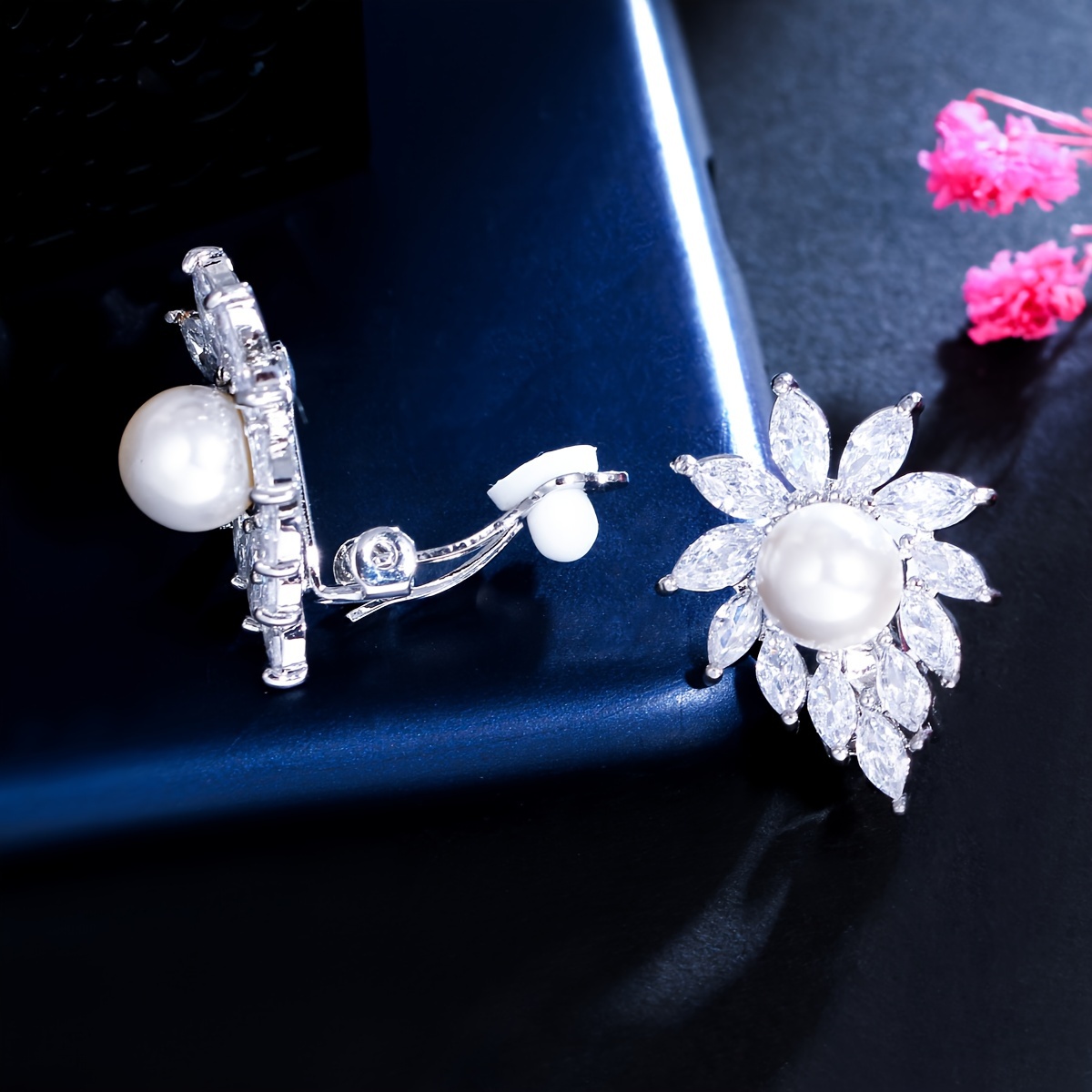 Paire De Boucles D'oreilles Perles - Clip Ou Crochet - Style Mariage/élégant - Neuf Sans Emballage