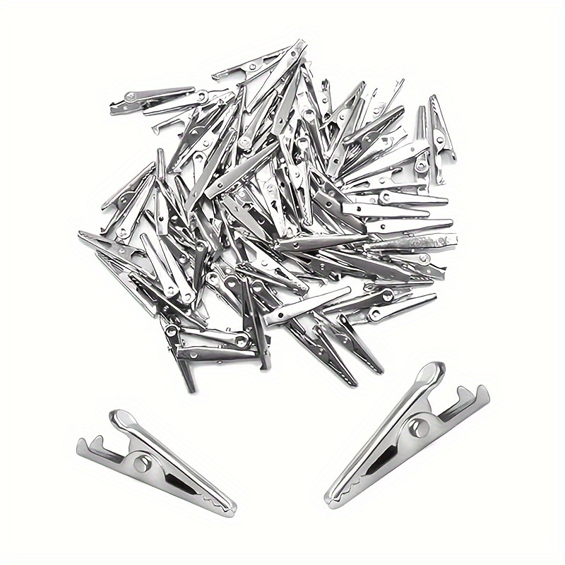 100PCS 1.37IN / 35mm Metal Alligator Clips, Crocodile Clamps