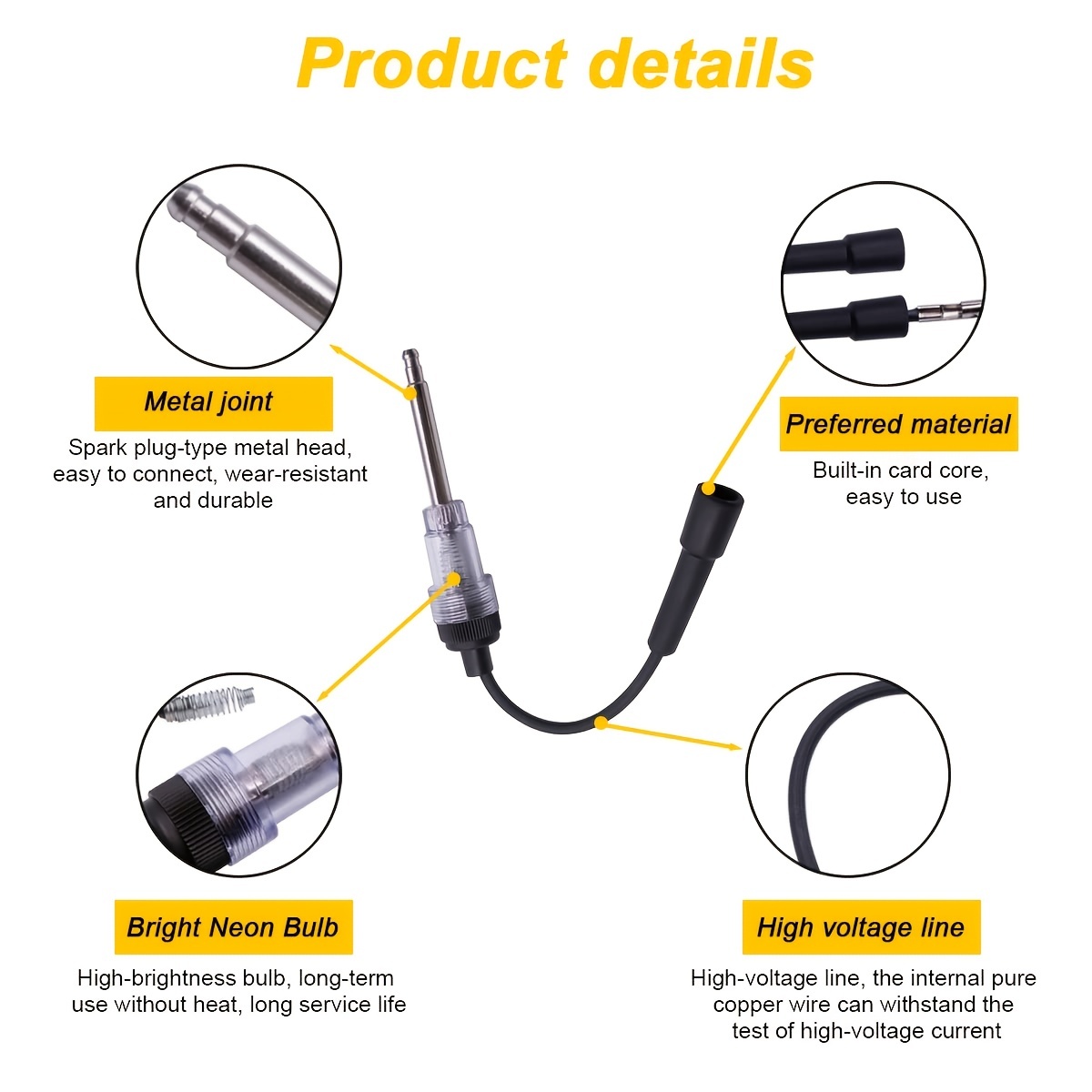 Inline Spark Plug Tester Straight Boot Engine Ignition Temu
