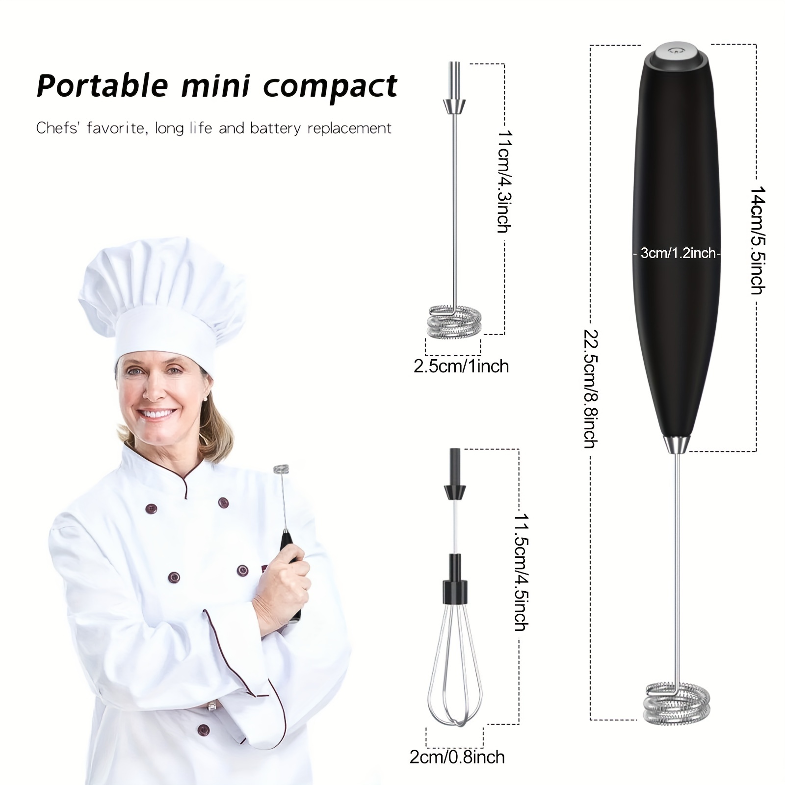 1pc Handheld Electric Mini Coffee Stirrer, Milk Frother, Eggbeater, Baking  Whisk, Battery Operated (battery Not Included)