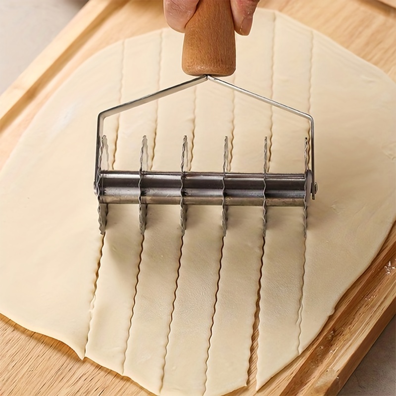 Wooden Handle Lace Dough Cutter Stainless Steel Six - Temu