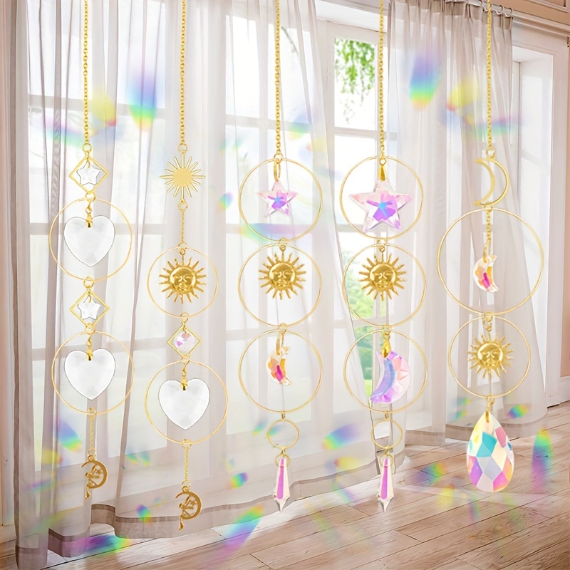 Acheter Attrape-soleil en cristal pour fenêtre, prisme suspendu, décoration  de fenêtre arc-en-ciel