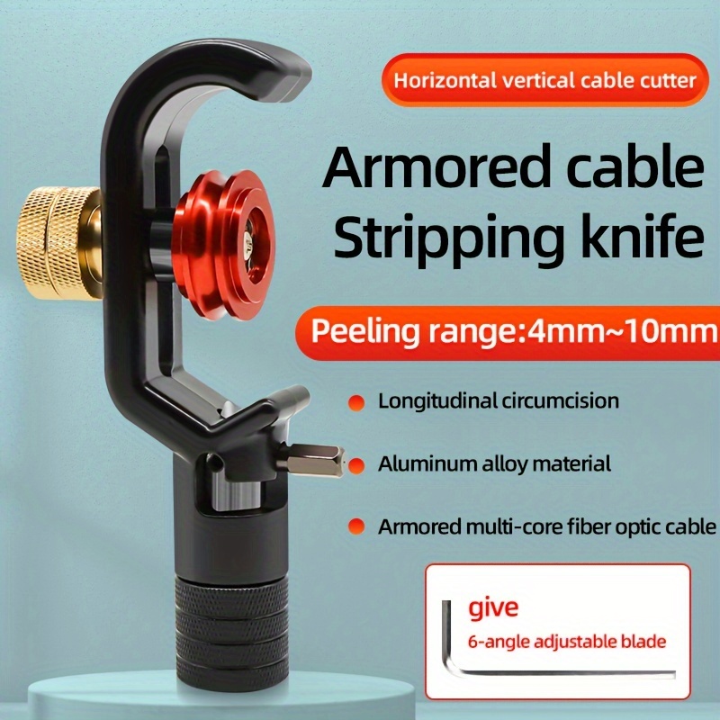

Longitudinal Optical Cable Cutter Stripper 4-10mm Stripper Armored Cable Stripper