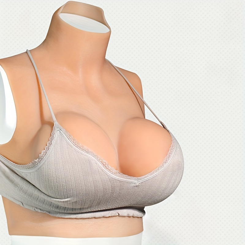 B/c/d /f Cup Realistic Silicone Breast Forms Round Neck - Temu