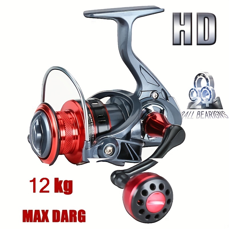 Fishing Reel Spinning Wheel Roller 8kg Max Drag Metal Spool 5.2:1