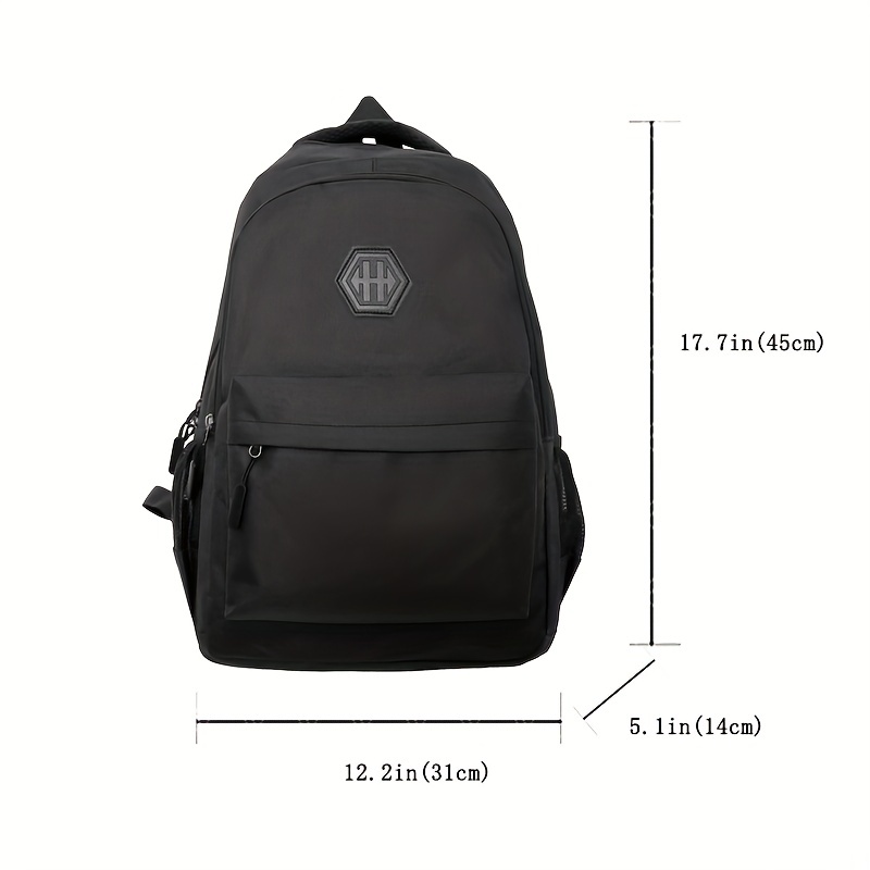 New Simple Nylon Pure Color High Backpack, School Junior High