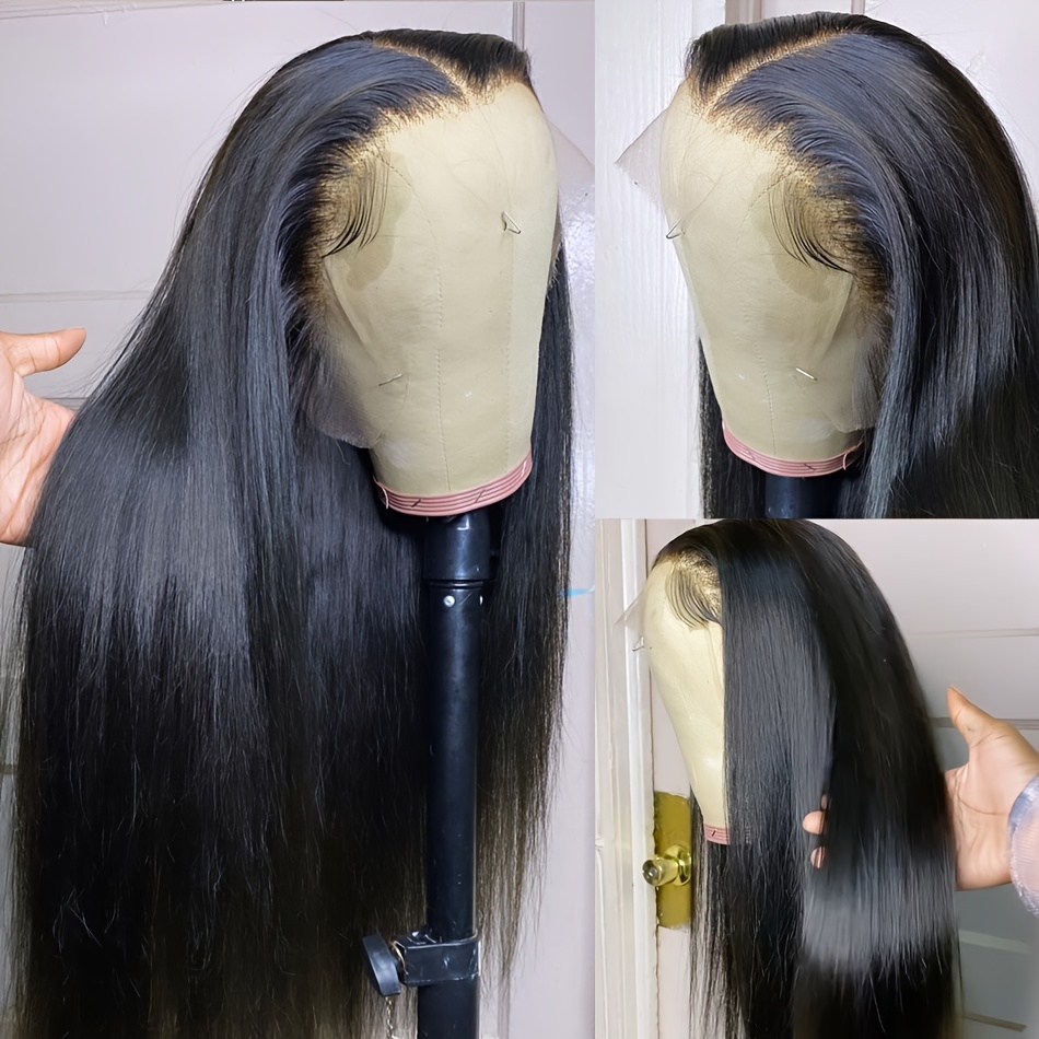  Long Human Hair Wigs Remy Straight T Part Lace Frontal Wigs  Glueless 150% Density Bleached Knots Two Tone Brown to Blonde Hair Wig For  Black Women (20 inches) : Beauty