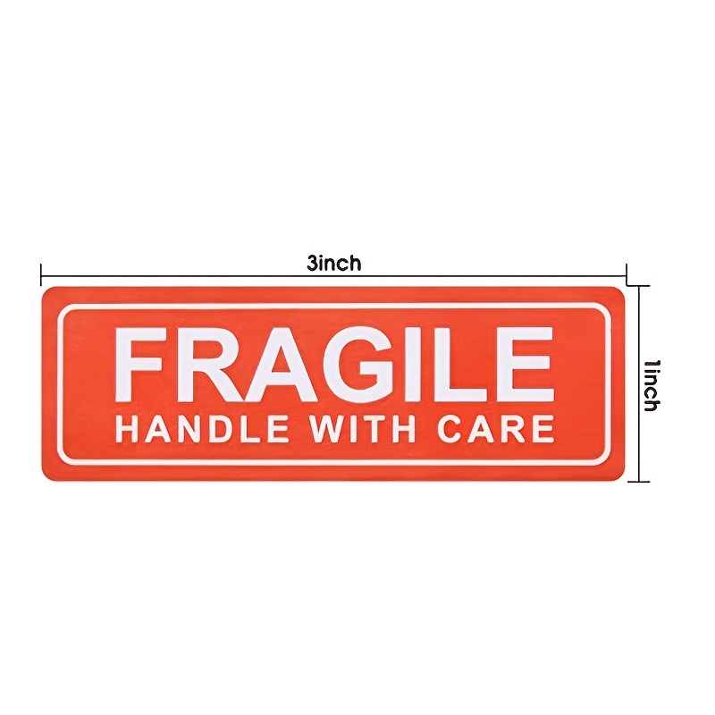 250 Stickers Self adhesive Careful Fragile Bend Warning - Temu