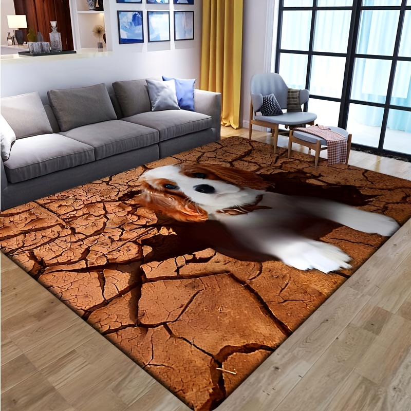 3d Mud Pool Pet Dog Print Big Rug Living Room Big Carpet - Temu