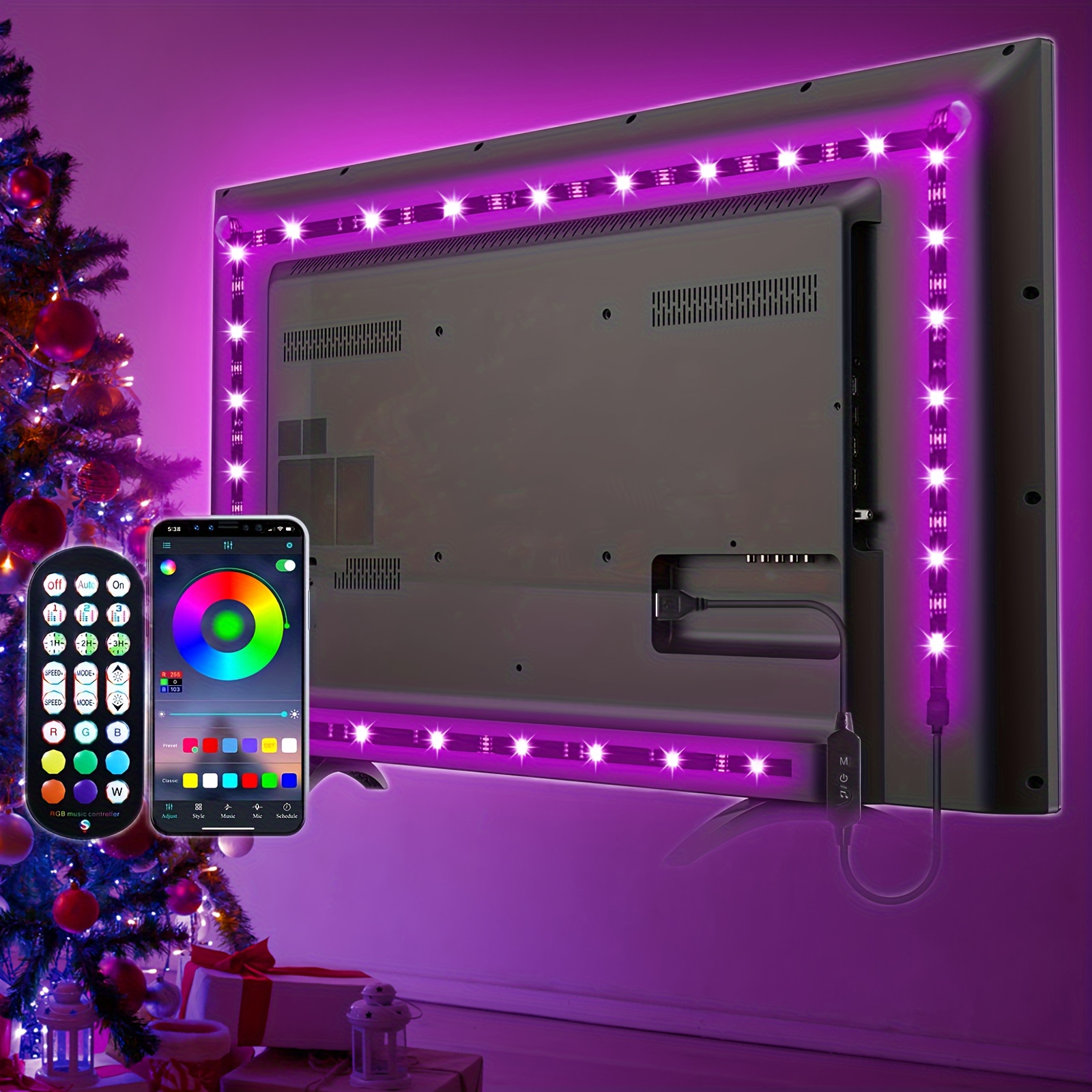 Govee LED Strip Smart RGB WiFi LED Streifen, Lichterkette Band App  Steuerung WLAN mit Alexa und Google Assistant, Musik Sync Farbwechsel DIY  Deko für Schlafzimmer Küche Wohnzimmer 10m : : Beleuchtung