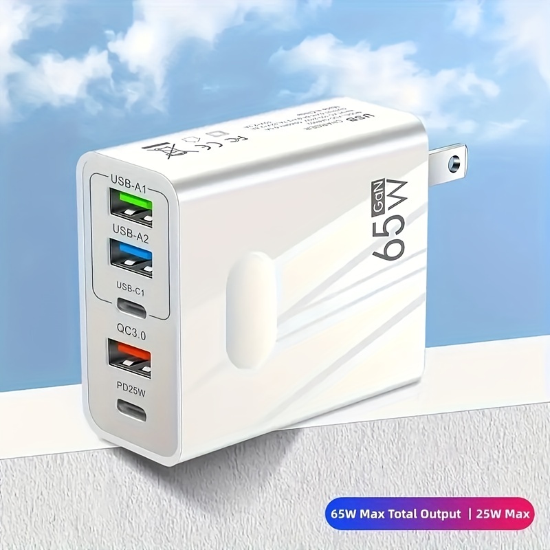 Încărcător rapid multiport PD de 65W cu 5 porturi: Obțineți o încărcare de 3 ori mai rapidă pentru toate telefoanele dvs._voghion.com