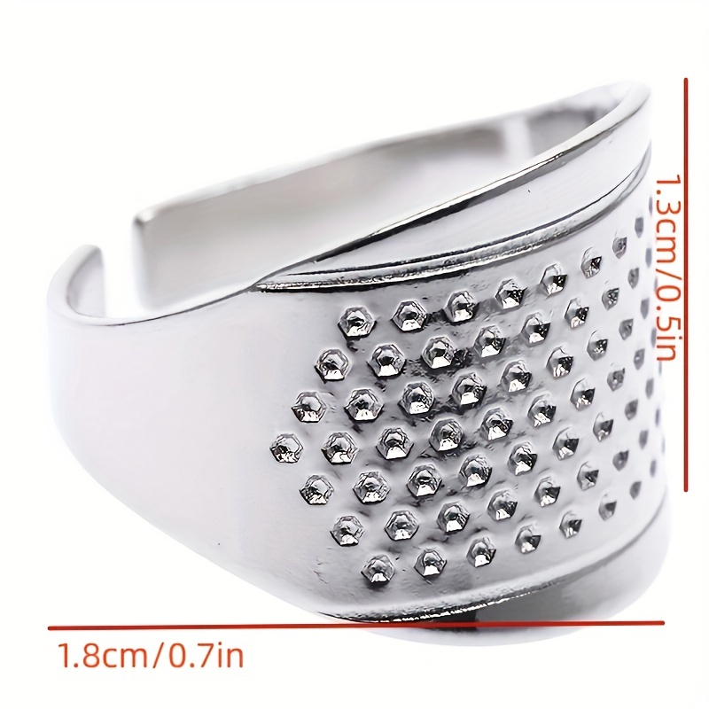 Finger Protector Thimble Stainless Steel Knitting Ring - Temu