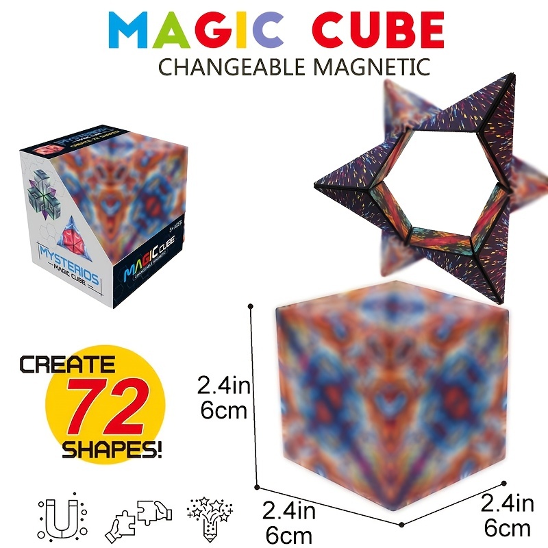Cube magnétique 12 x 12 x 12mm Néodyme N48, Doré - force 11 kg