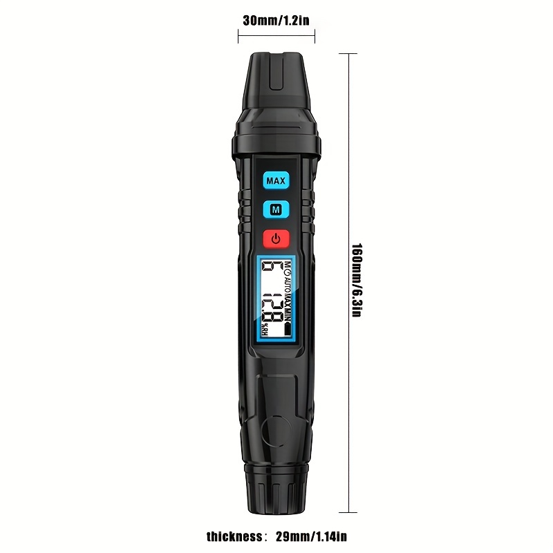 Medidor de humedad de madera, detector de humedad digital portátil,  pantalla LCD retroiluminada, detector de fugas de agua, probador de humedad  para paredes de materiales de construcción de madera Fl Feliz Sencillez