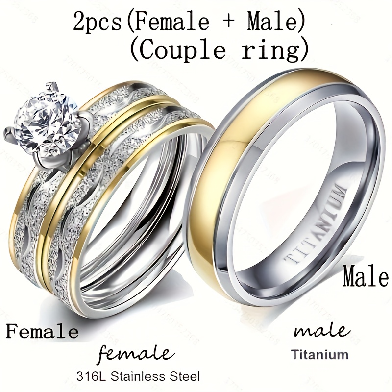 2pcs Leaf Couple Rings Set for Men and Women, Men Wedding Band
