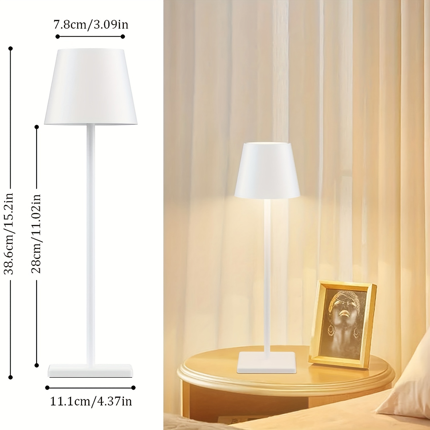 Rechargeable Cordless Desk Lamp 3000mah Battery Operated 3 - Temu