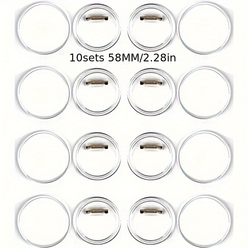 Acrylic Buttons Badges Transparent Pins DIY Crafts Set